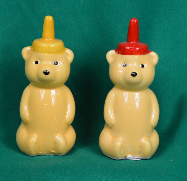 Vintage Bear Salt and Pepper Shakers