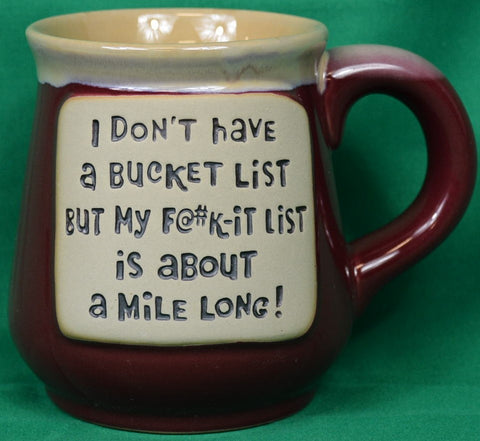 Mug "Bucket list...." - Sparta Country Candles